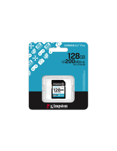 Karta Pamięci Kingston Canvas Go Plus Sdg4/128Gb (128Gb  Class U3, V30  Karta Pamięci)