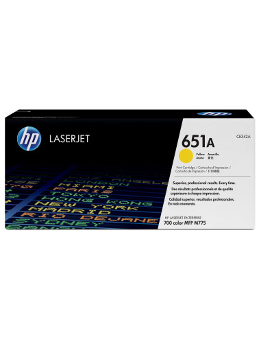 Hp 651A Oryginalny Wkład Z Żółtym Tonerem Laserjet