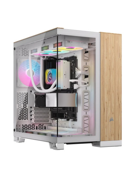 Corsair 6500X Tempered Glass Mid-Tower White/Wood