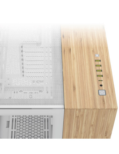 Corsair 6500X Tempered Glass Mid-Tower White/Wood