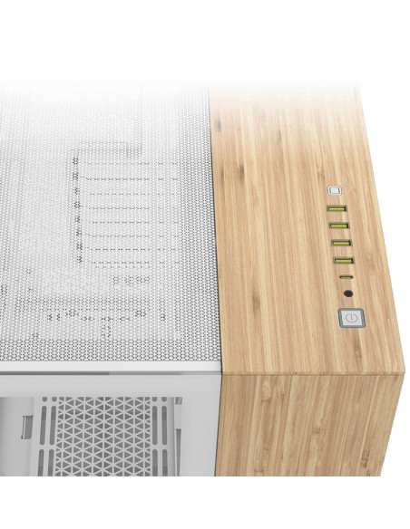 Corsair 6500X Tempered Glass Mid-Tower White/Wood
