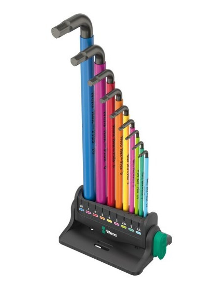 Zestaw Kluczy Trzpieniowych 950/9 Hex-Plus Multicolour 3 9Czr