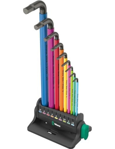 Zestaw Kluczy Trzpieniowych 950/9 Hex-Plus Multicolour 3 9Czr