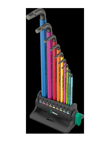 Zestaw Kluczy Trzpieniowych 950/9 Hex-Plus Multicolour 3 9Czr