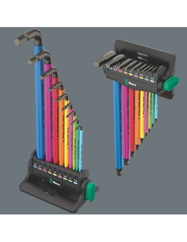 Zestaw Kluczy Trzpieniowych 950/9 Hex-Plus Multicolour 3 9Czr