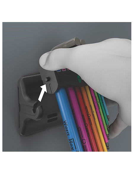 Zestaw Kluczy Trzpieniowych 950/9 Hex-Plus Multicolour 3 9Czr