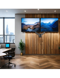 Maclean Uchwyt Naścienny Na Dwa Monitory 17-32'', 9Kg Max, Sprężyna Mechaniczna Mc-988 2