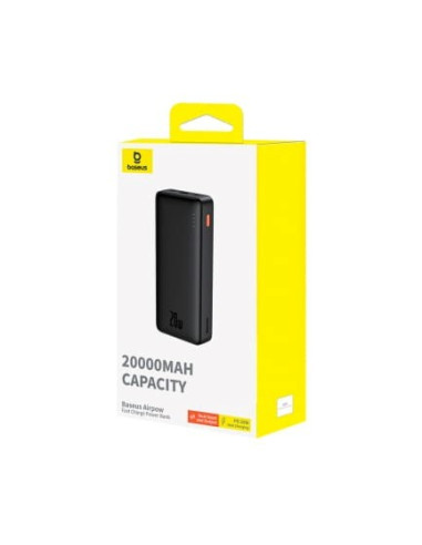 Baseus Airpow Power Bank Litowo- Polimerowy 20000 Mah 20 W Czarny