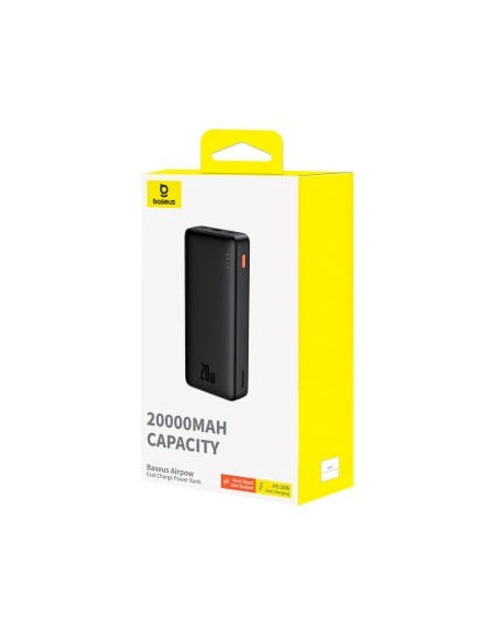 Baseus Airpow Power Bank Litowo- Polimerowy 20000 Mah 20 W Czarny