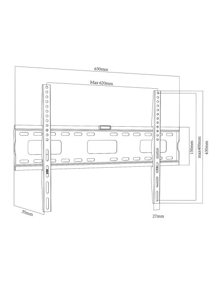 Maclean Uchwyt Do Tv Max Vesa 600X400, 32-100", 80Kg Mc-419