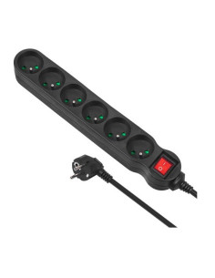 Maclean Listwa Zasilająca 6 Gniazd Z Wyłącznikiem 1,5M Mce225