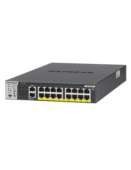 Netgear M4300-16X - Zarządzany - L3 - 10G Ethernet (100/1000/10000) - Power Over Ethernet (Poe) - Montaż W Szafie - 1U