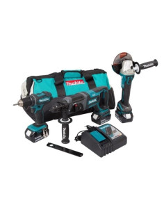 Makita.zes.combo 18V Dlx3078Tx1 Ddf482+Dga504+Dhr241 3X5,0 Torba