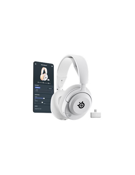 Steelseries Arctis Nova 5P Wireless Zestaw Słuchawkowy Bezprzewodowy Opaska Na Głowę Gaming Usb Type-C Bluetooth Biały