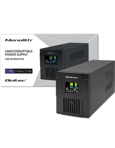 Qoltec Zasilacz Awaryjny Ups Line Interactive | Monolith | 1500Va | 900W | Lcd | Usb