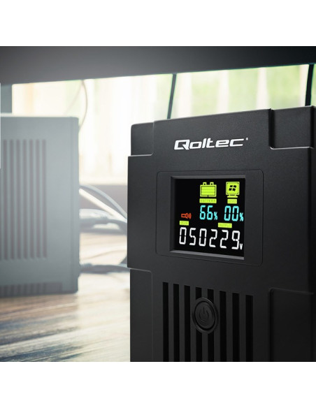 Qoltec Zasilacz Awaryjny Ups Line Interactive | Monolith | 1500Va | 900W | Lcd | Usb