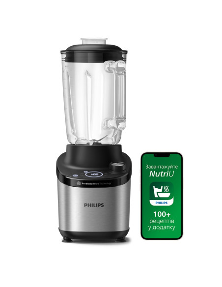 Philips 7000 Series Hr3760/00 Blender Blender Stołowy 1500 W Czarny, Metaliczny