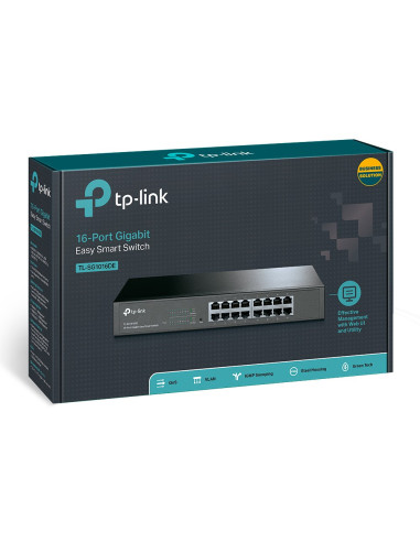 Tp-Link Tl-Sg1016De Zarządzany L2 Gigabit Ethernet (10/100/1000) 1U Czarny