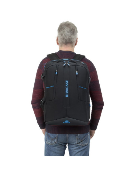 Rivacase 7860 Torba Na Notebooka 43,9 Cm (17.3") Plecak Czarny, Niebieski