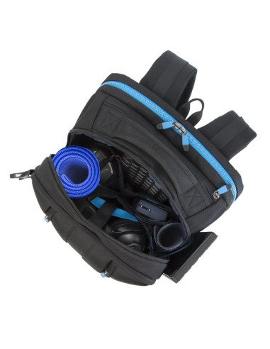 Rivacase 7860 Torba Na Notebooka 43,9 Cm (17.3") Plecak Czarny, Niebieski