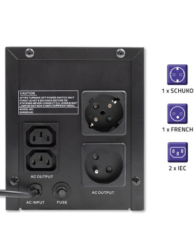 Qoltec Zasilacz Awaryjny Ups Line Interactive Monolith | 1200Va | 720W
