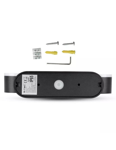 Kinkiet Ścienny V-Tac Vt-814 Obrotowy 12W Led Ip65 3000K 1100Lm (Sku 8293) Czarny