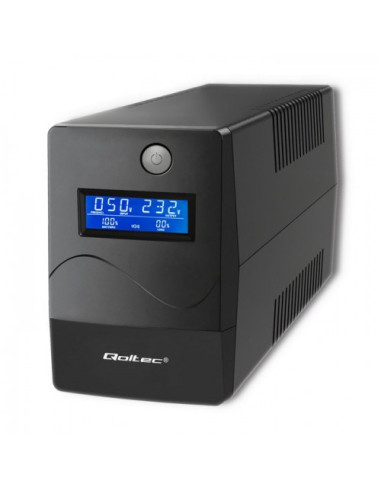 Qoltec Zasilacz Awaryjny Ups 650Va | 360W | Lcd | Usb | Rj45