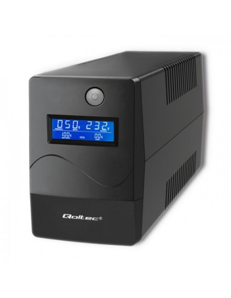 Qoltec Zasilacz Awaryjny Ups 650Va | 360W | Lcd | Usb | Rj45