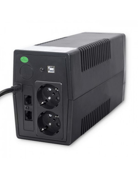 Qoltec Zasilacz Awaryjny Ups 650Va | 360W | Lcd | Usb | Rj45