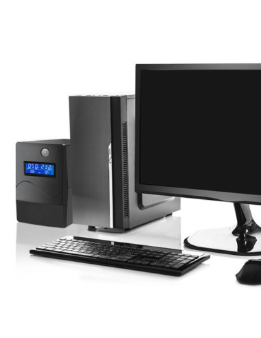 Qoltec Zasilacz Awaryjny Ups 650Va | 360W | Lcd | Usb | Rj45
