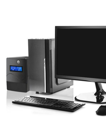 Qoltec Zasilacz Awaryjny Ups 650Va | 360W | Lcd | Usb | Rj45