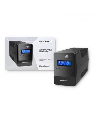 Qoltec Zasilacz Awaryjny Ups 650Va | 360W | Lcd | Usb | Rj45