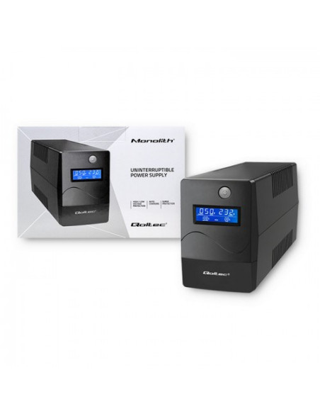 Qoltec Zasilacz Awaryjny Ups 650Va | 360W | Lcd | Usb | Rj45
