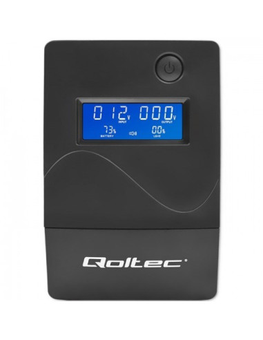 Qoltec Zasilacz Awaryjny Ups 650Va | 360W | Lcd | Usb | Rj45