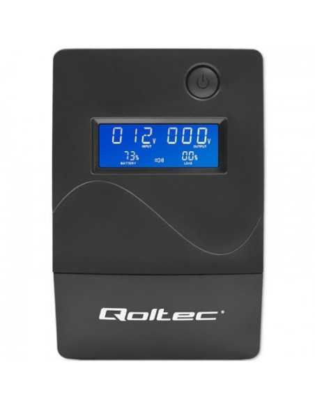 Qoltec Zasilacz Awaryjny Ups 650Va | 360W | Lcd | Usb | Rj45