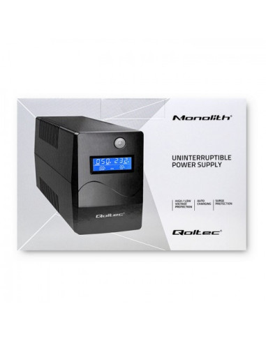 Qoltec Zasilacz Awaryjny Ups 650Va | 360W | Lcd | Usb | Rj45