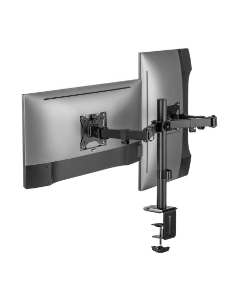 Uchwyt Biurkowy Na 2 Monitory Maclean, Vesa 75X75 Oraz 100X100, 17-32", 2X 9Kg, Mc-754N