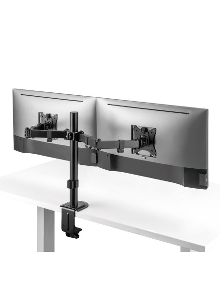 Uchwyt Biurkowy Na 2 Monitory Maclean, Vesa 75X75 Oraz 100X100, 17-32", 2X 9Kg, Mc-754N