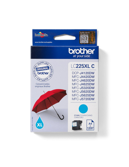Tusz Brother Niebieski Lc225Xlc Lc-225Xlc, 1200 Str.
