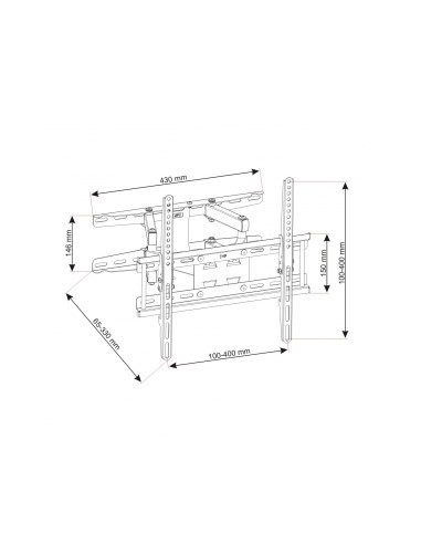 Uchwyt Ścienny Do Telewizora Art Ux150 (Obrotowy, Ścienne, Uchylny - 60"  Max. 45Kg)