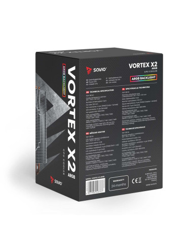Savio Chłodzenie Cpu Vortex X2 Argb