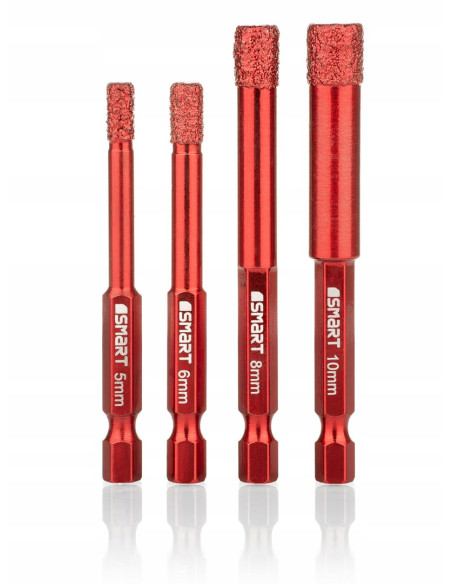 Kpl. Otwornic Diam. Do Gresu 5-10Mm Hex 4Szt.