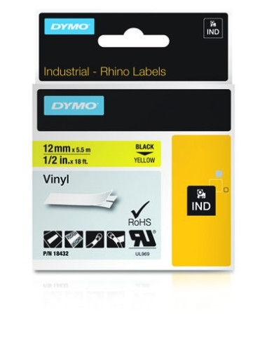 Dymo 12Mm Rhino Coloured Vinyl Taśmy Do Etykietowania D1