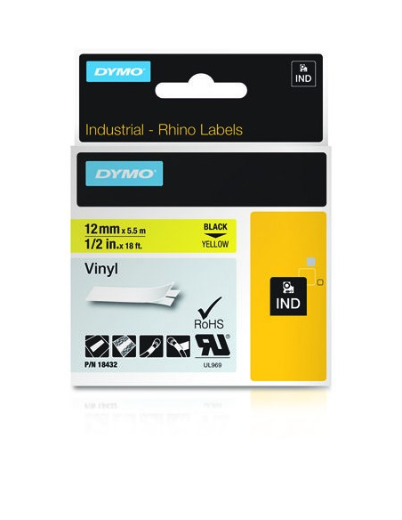 Dymo 12Mm Rhino Coloured Vinyl Taśmy Do Etykietowania D1