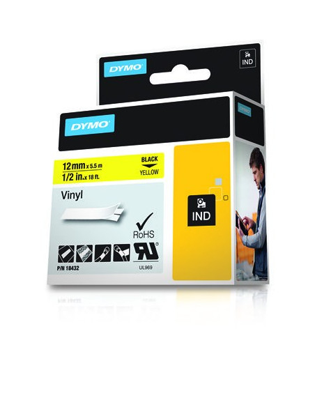 Dymo 12Mm Rhino Coloured Vinyl Taśmy Do Etykietowania D1