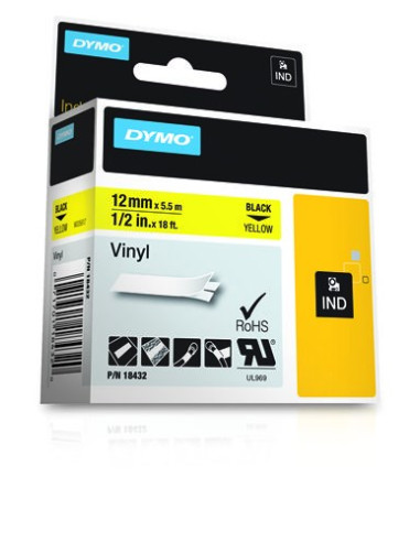 Dymo 12Mm Rhino Coloured Vinyl Taśmy Do Etykietowania D1