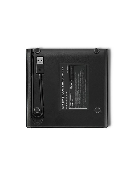 Qoltec 51857 Nagrywarka Dvd-Rw Zewnętrzna |Usb 3.0 | Czarna