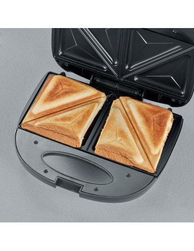 Severin Sandwich-Toster, Stal, Płyty Z Powłoką Antyadhezyjną, Łatwe Czyszczenie, Gumowe Nóżki, Moc 600W Sa2969