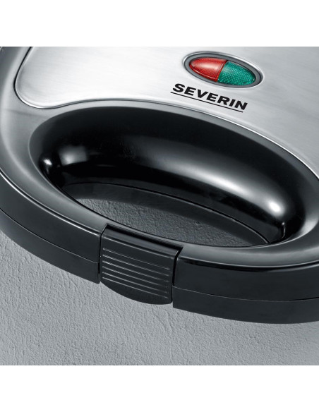 Severin Sandwich-Toster, Stal, Płyty Z Powłoką Antyadhezyjną, Łatwe Czyszczenie, Gumowe Nóżki, Moc 600W Sa2969