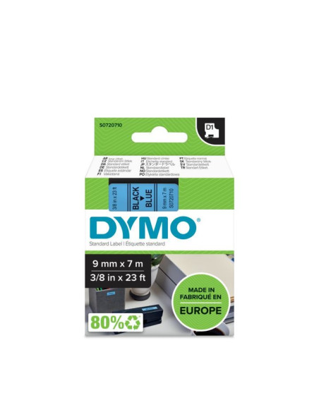 Dymo D1 - Standard Etykiety - Czarny Na Niebieskim - 9Mm X 7M